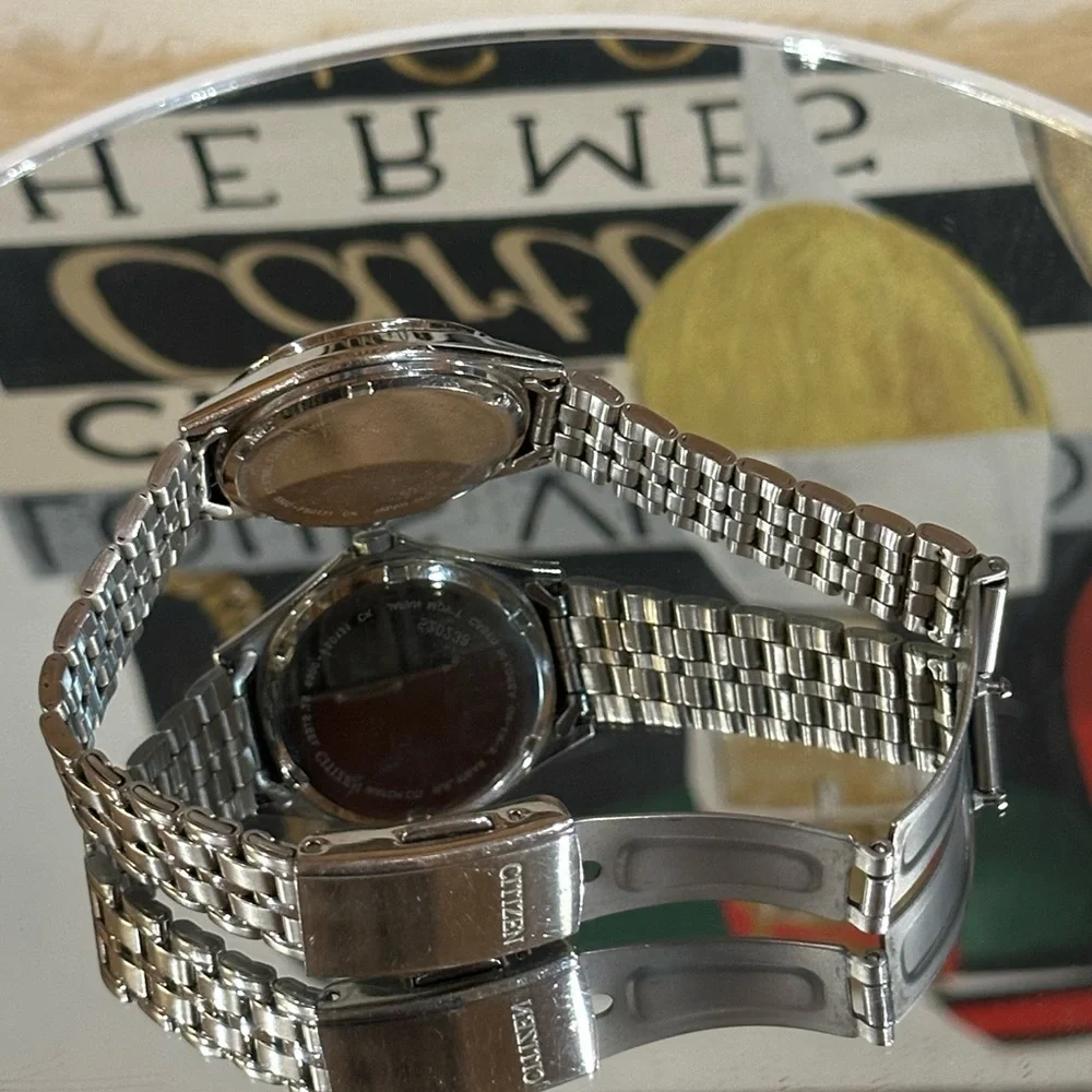🔥 CITIZEN WATCH STAINLESS STEEL UNISEX NEW BATTERY SIZE 7.5”